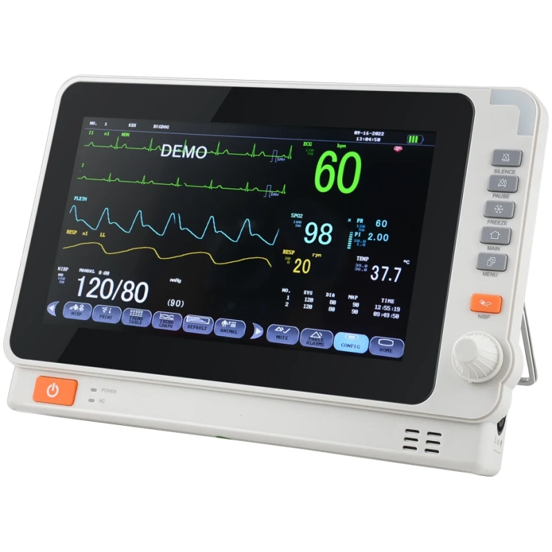 10 inch VET Veterinary Portable Vital Sign Patient Monitor ECG NIBP RESP TEMP SPO2 PR - Image 2