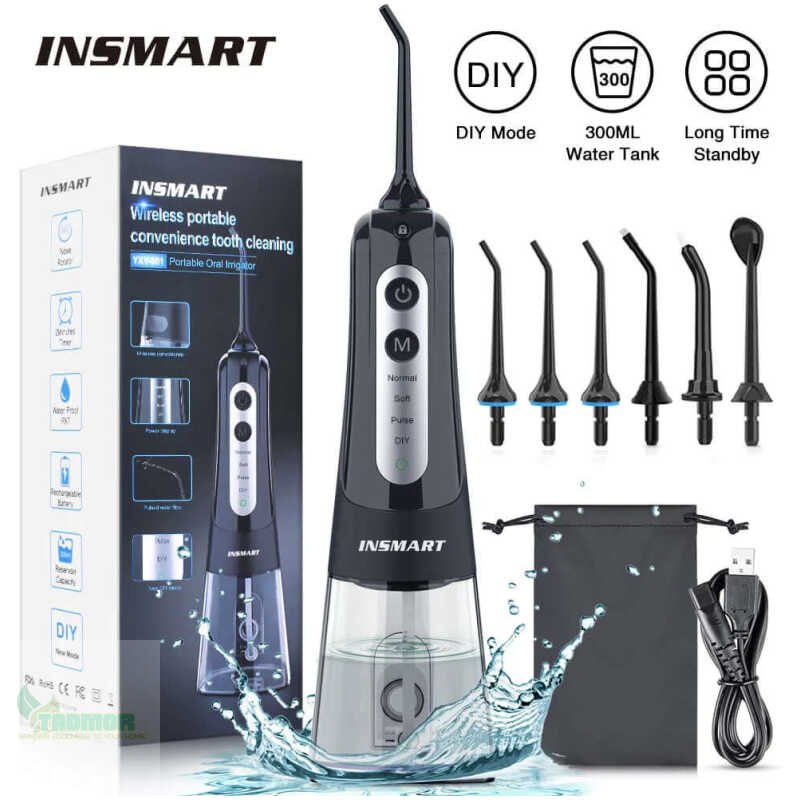 Dental Water Flosser - Teeth Whitening, Waterproof, Portable, 300ML