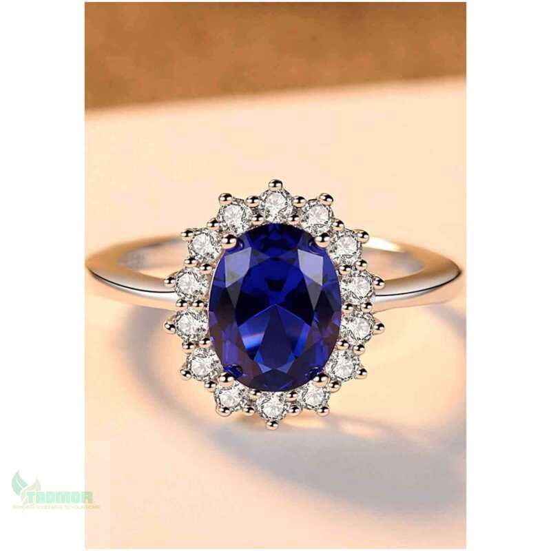 Synthetic Sapphire 925 Sterling Silver Ring - Image 2
