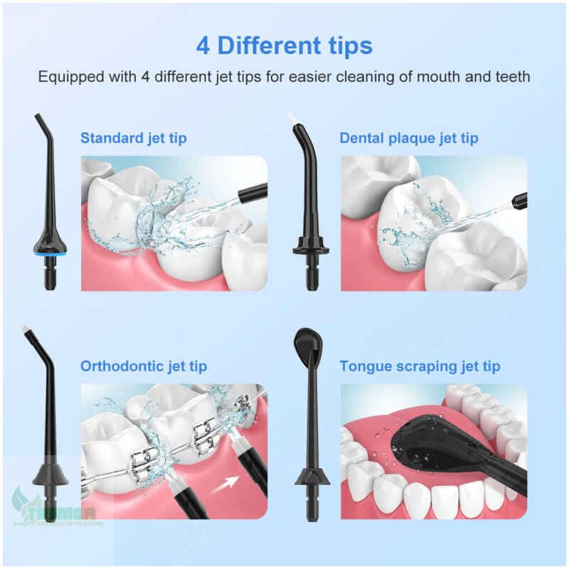 Dental Water Flosser - Teeth Whitening, Waterproof, Portable, 300ML - Image 2