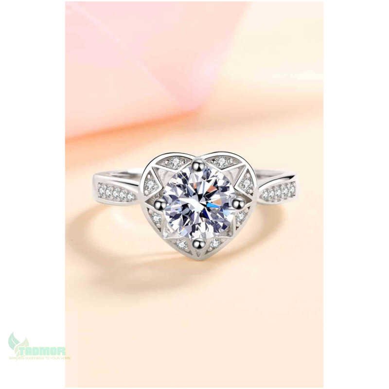 Moissanite Heart Ring - Image 4