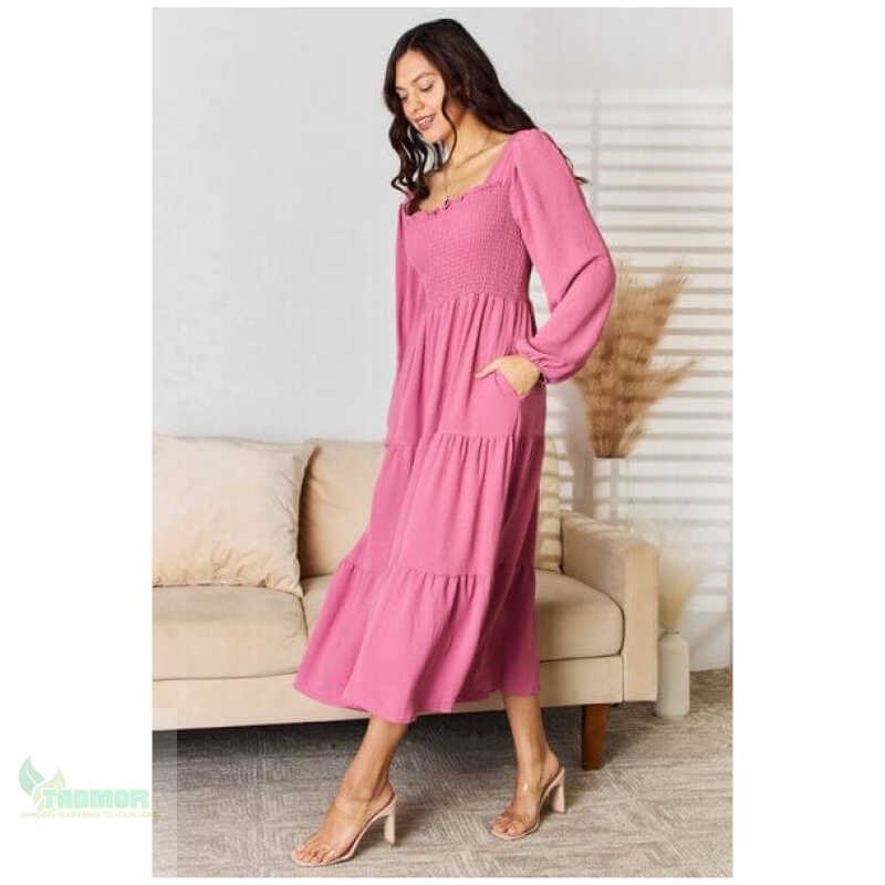 Culture Code Full Size Ruffle Trim Smocked Tiered Dress - Image 4