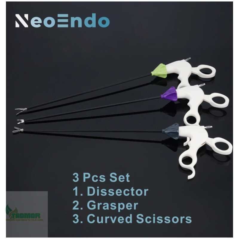 Laparoscopic Training Instruments For Practice Laparoscopy Simulation Trainer Grasper/Dissector/Curved Scissors/Needle Holder - Image 11