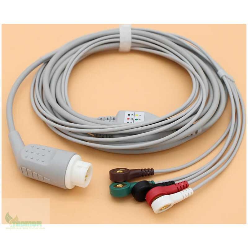 Compatible with 12PIN philips Patient ECG monitor 5 lead cable and electrode connector of Snap/Clip,AHA OR IEC - Image 2