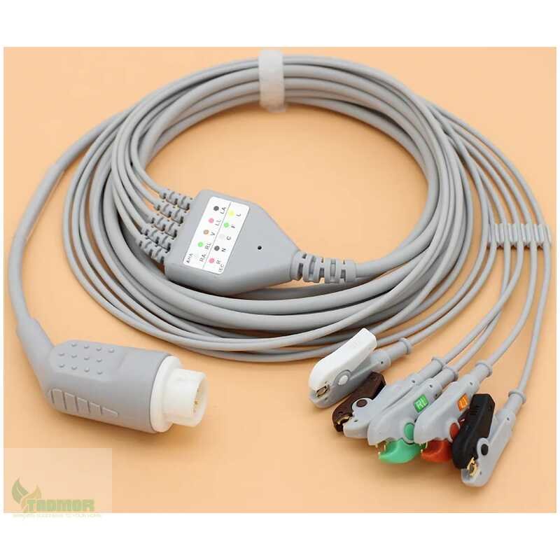 Compatible with 12PIN philips Patient ECG monitor 5 lead cable and electrode connector of Snap/Clip,AHA OR IEC - Image 3