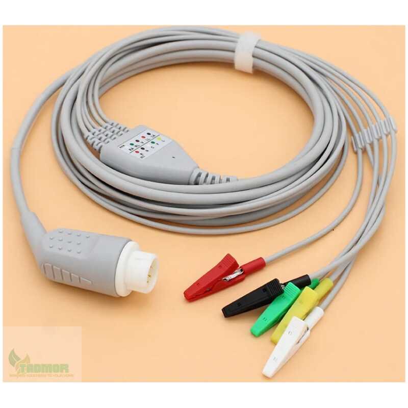 Compatible with 12PIN philips Patient ECG monitor 5 lead cable and electrode connector of Snap/Clip,AHA OR IEC - Image 4