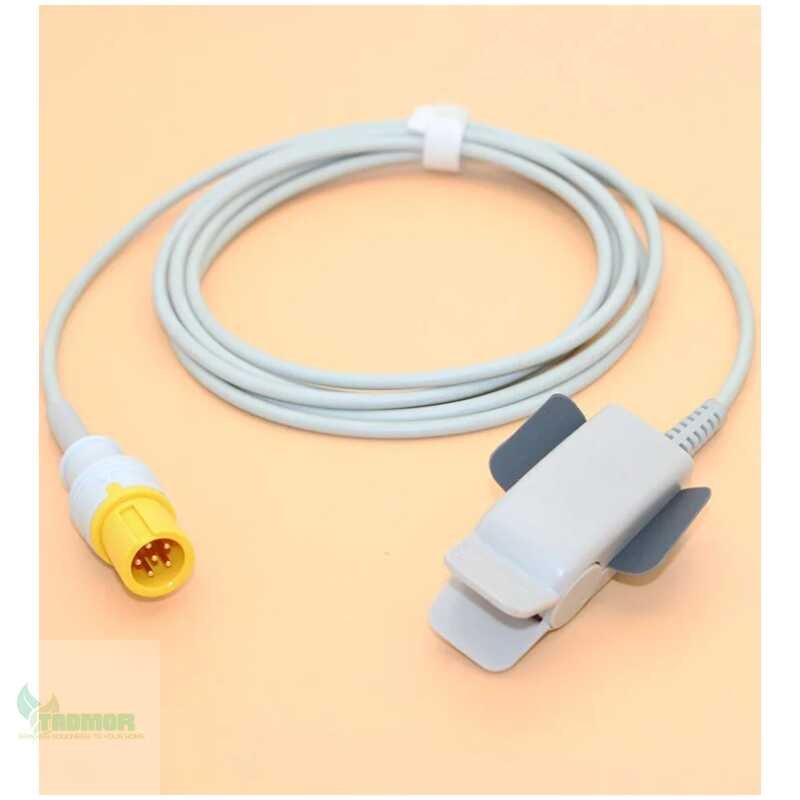 For Contec CMS 5100 8000 Patient Monitor Digital Spo2 sensor cable,6Pin 3m Finger/Ear Pulse Oximeter probe. - Image 2