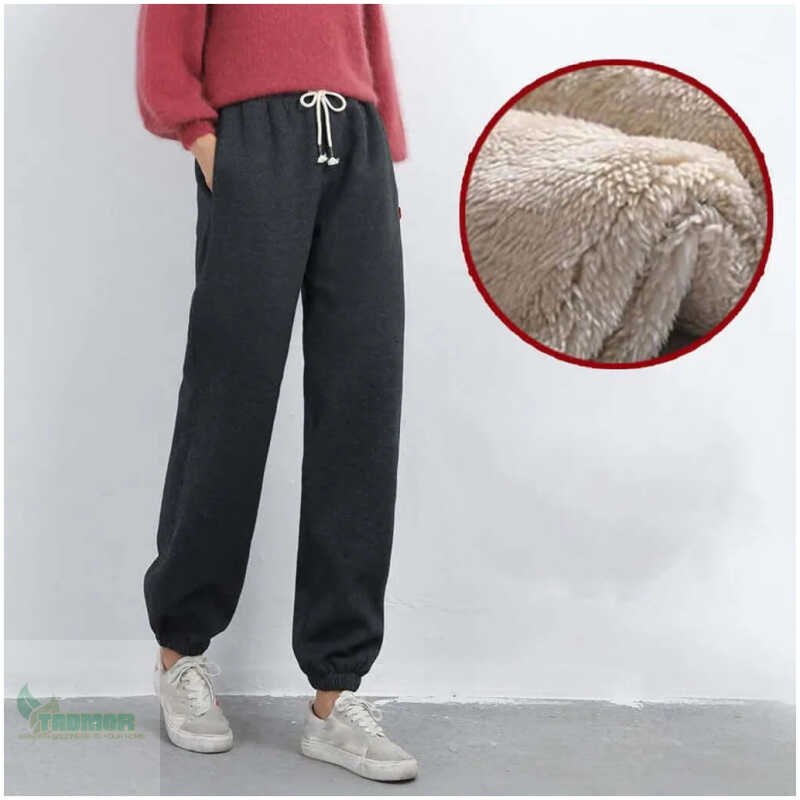 Women Winter Warm Leggings Thick Trousers Warm Fleece Plus Size Long Thicken Pants Fashion Casual Soild Color Leggings - Image 2