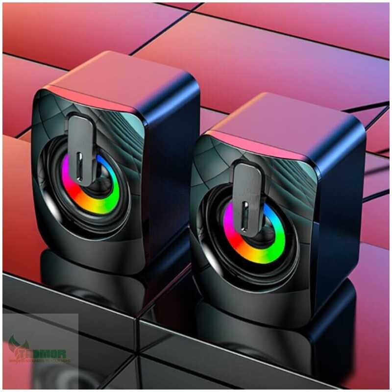 Computer Speakers PC Sound Box HIFI Stereo Microphone USB Wired