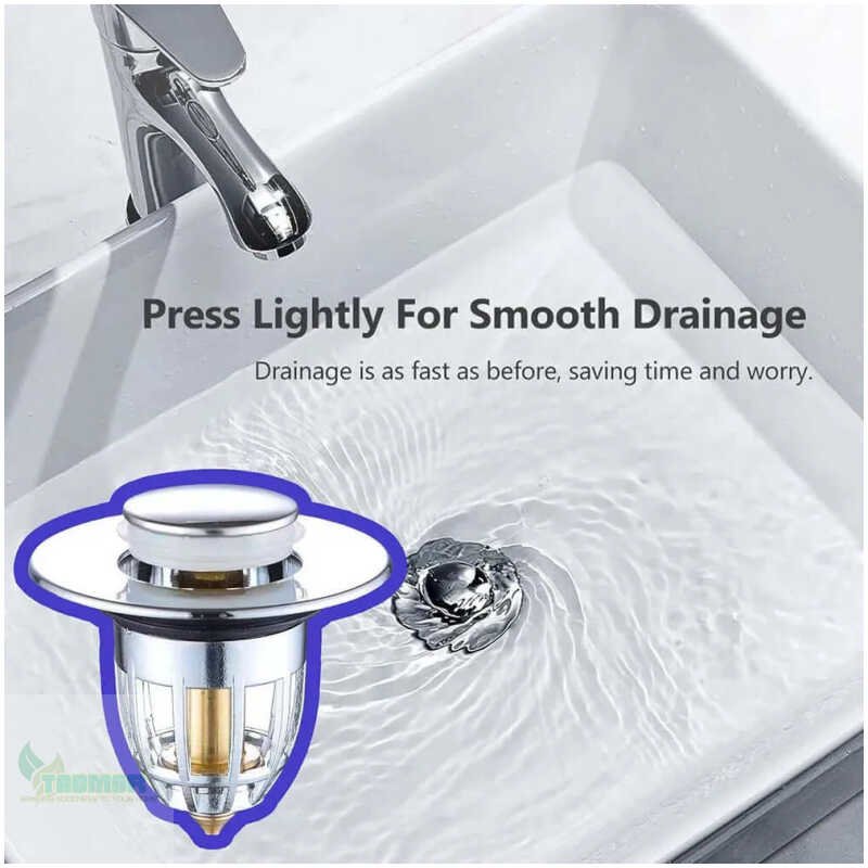 Press Bounce Basin Pop-up Drain Filter - Image 3