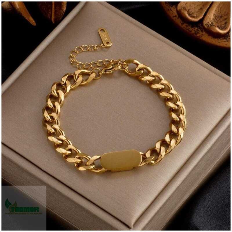 316L Stainless Steel Fashion Link Chain Bangle Charm Bracelets for Women - Image 14