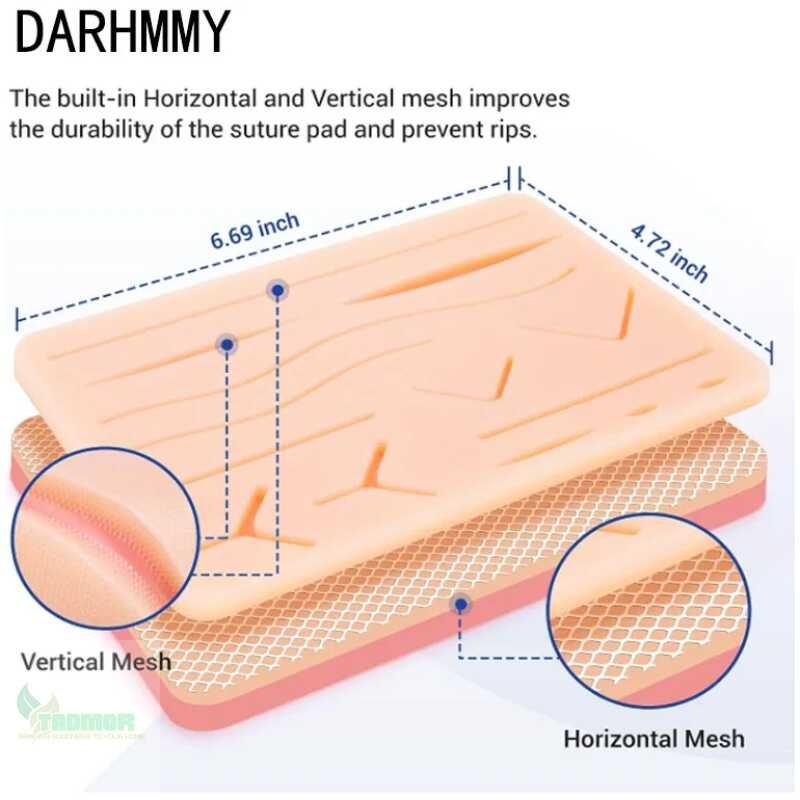 DARHMMY Medical Students Suture Practice Kit Surgical Training with Skin Pad Model Tool Set Educational Teaching Equipment - Image 3