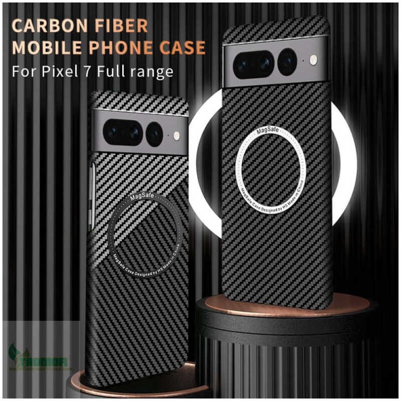 Wireless Carbon Fiber Phone Case For Google Pixel 7