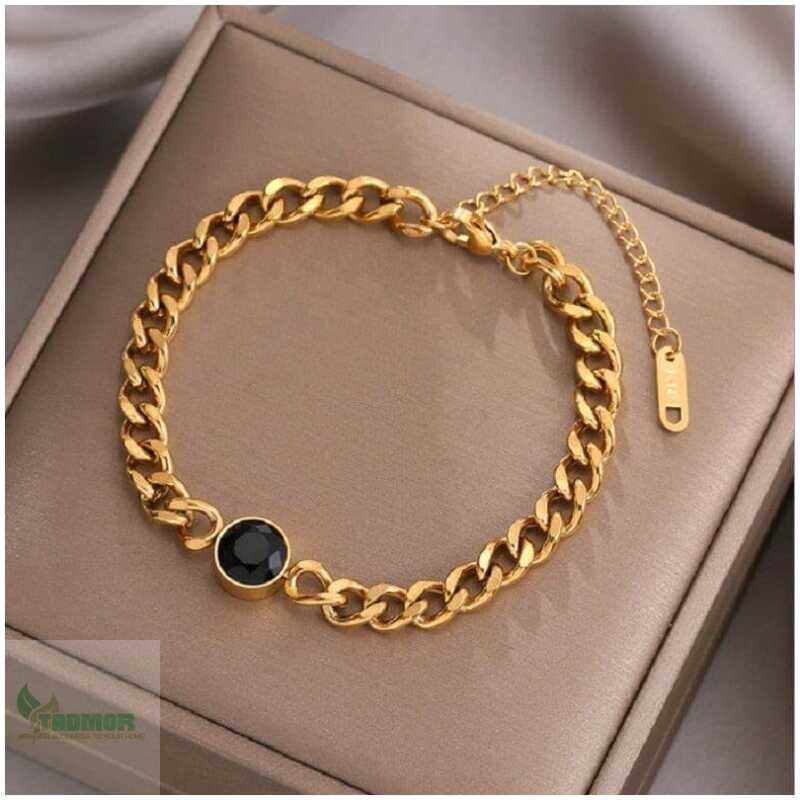 316L Stainless Steel Fashion Link Chain Bangle Charm Bracelets for Women - Image 12