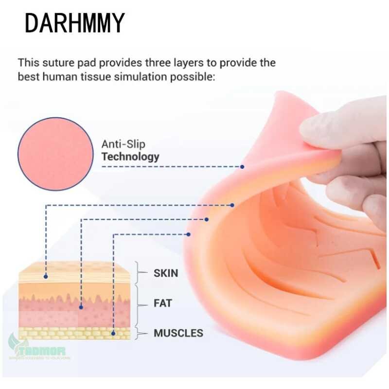 DARHMMY Medical Students Suture Practice Kit Surgical Training with Skin Pad Model Tool Set Educational Teaching Equipment - Image 4