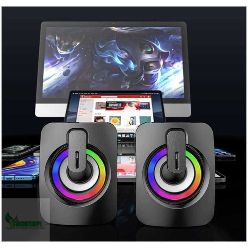 Computer Speakers PC Sound Box HIFI Stereo Microphone USB Wired - Image 7