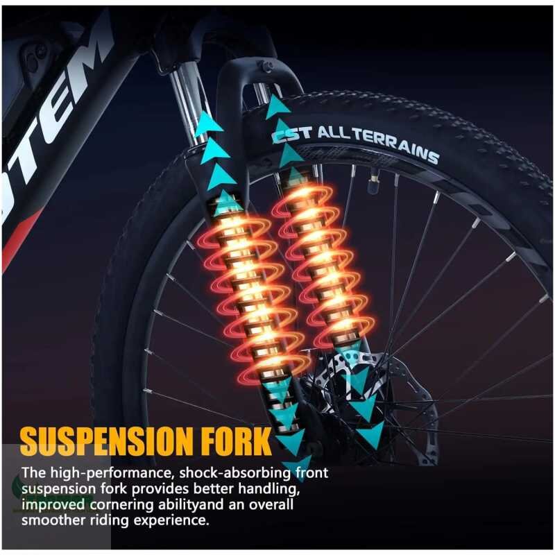 Electric Bike for Adults 350W Motor 36V 10.4Ah Fast Charge Removable Battery Up to 20MPH 21 Speed 26” Electric Mountain Bicycle - Image 4