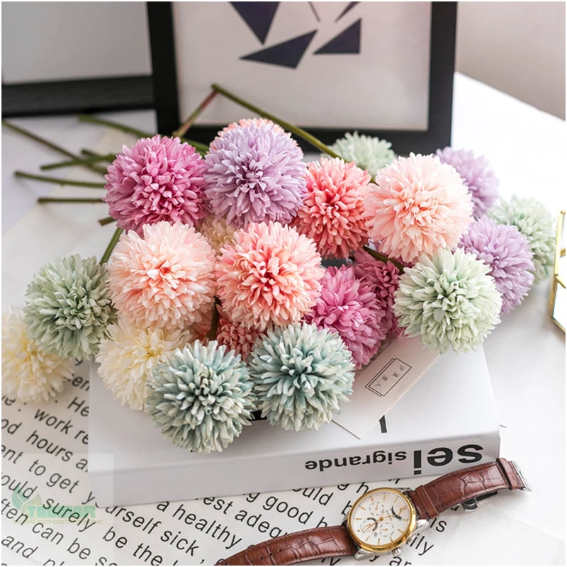 Artificial Silk Kiku Flowers | Fake Chrysanthemum - Image 2