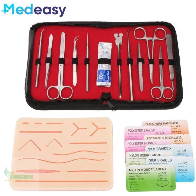 Medical Students Suture Practice Kit Surgical Training with Skin Pad Model Tool Set Educational Teaching Equipment - Image 14