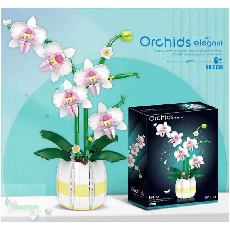 Orchid Building Blocks - Romantic Flower Bouquet Model for Kids Girls Gift - Image 4