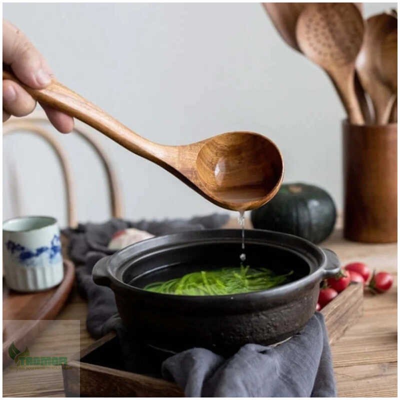 Thailand Wood Kitchenware Tools Set / Tableware Cooking Spoons - Image 5