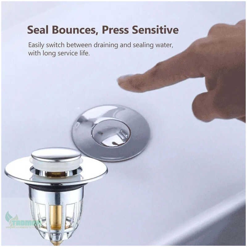 Press Bounce Basin Pop-up Drain Filter - Image 4