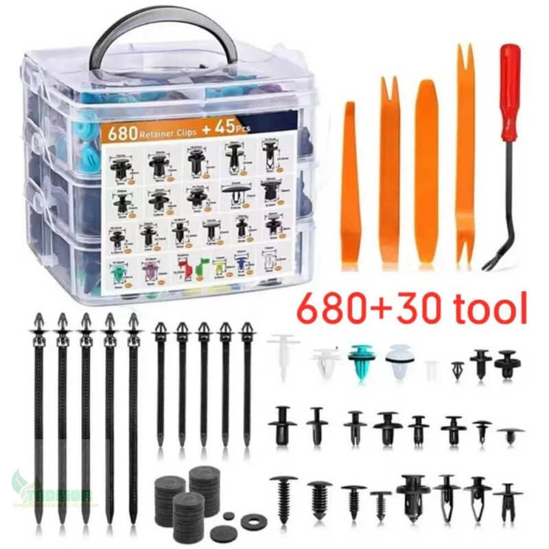 680-50pcs Car Plastic Retainer Clips Automobile Fastener