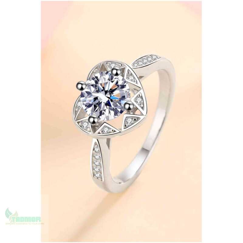 Moissanite Heart Ring - Image 3