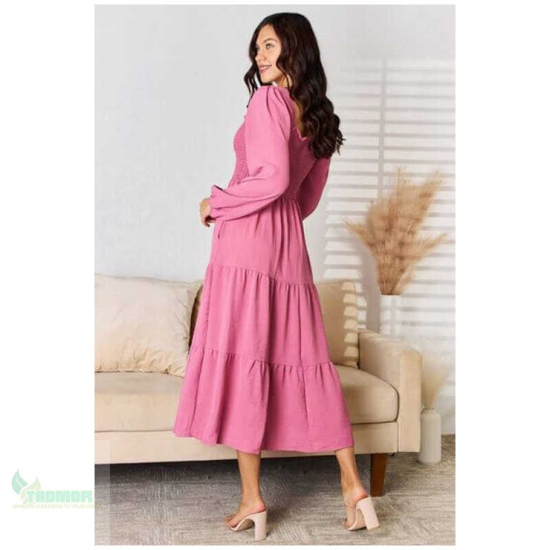 Culture Code Full Size Ruffle Trim Smocked Tiered Dress - Image 2