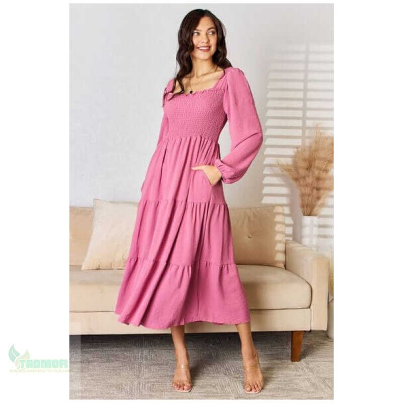 Culture Code Full Size Ruffle Trim Smocked Tiered Dress - Image 3