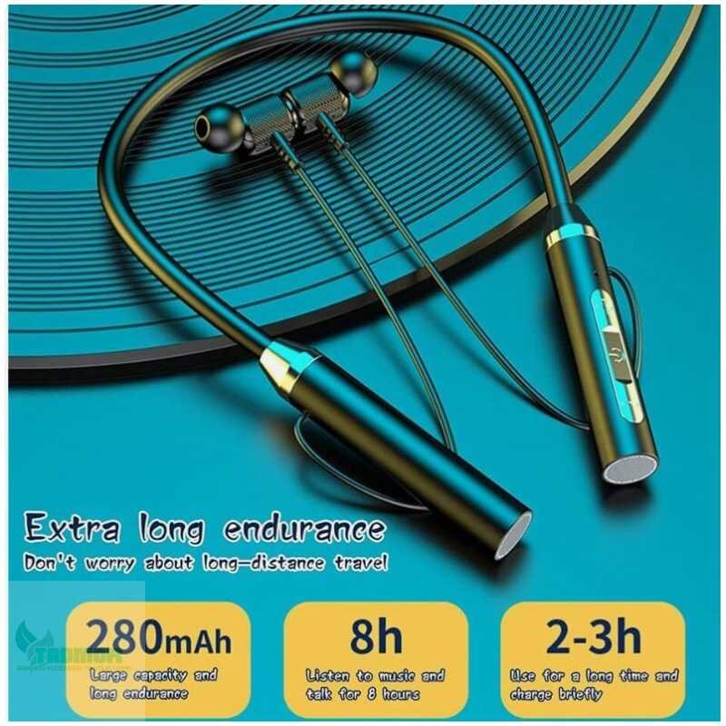 J01 Portable Magnetic Wireless Earphones with Mic for Sports - Image 3